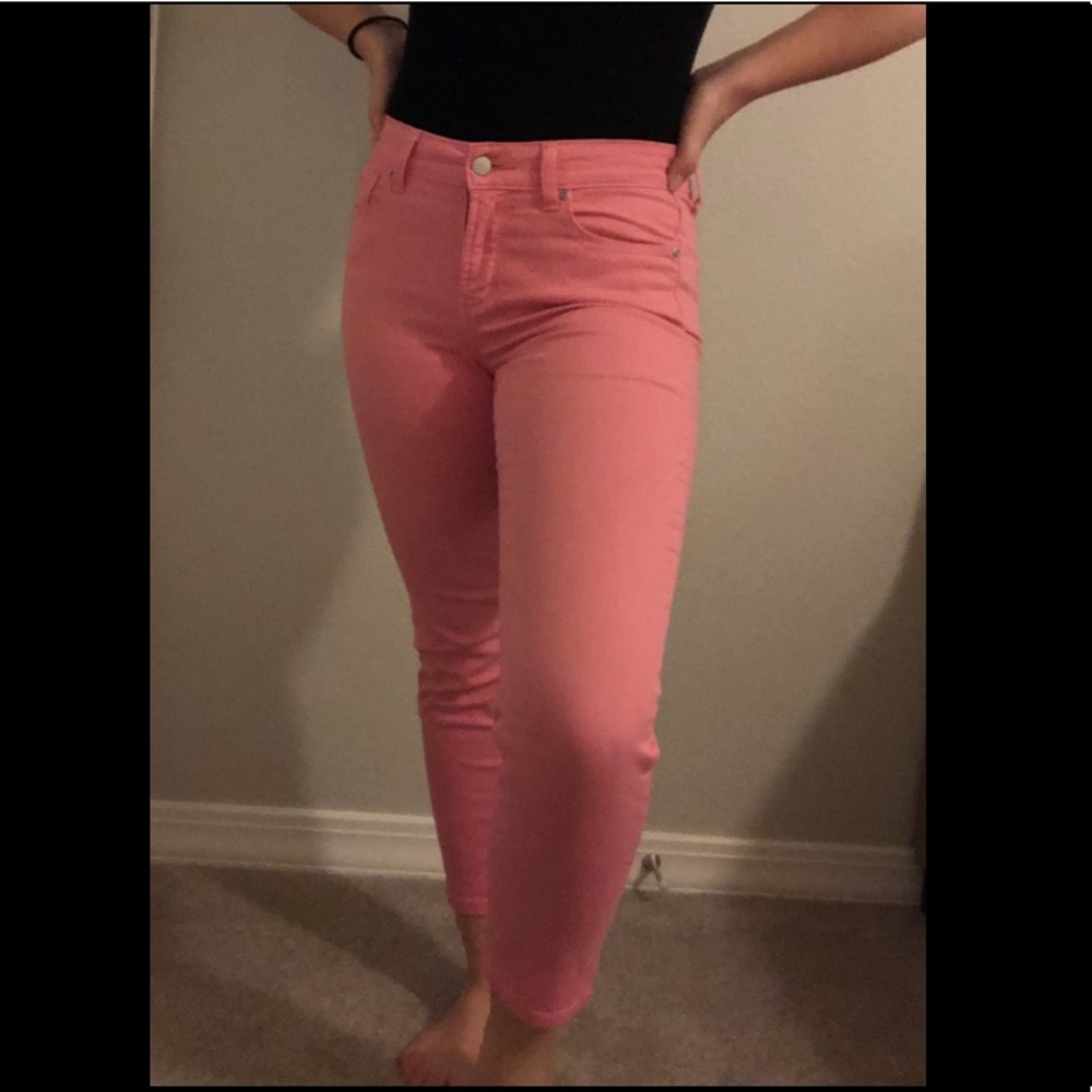 High waisted pink capri jeans - Picture 2 of 3